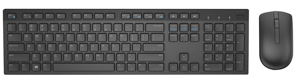 Kit Clavier QWERTY et souris sans fil Dell KM636 Noir