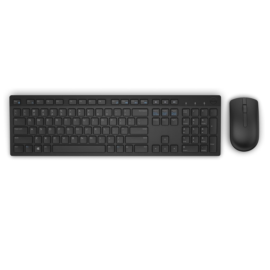 Kit Clavier AZERTY et souris sans fil Dell KM636 Noir