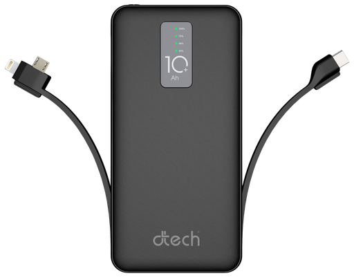 [D-TECH/DP10H] Power Bank D-TECH DP10H 10000mAh USB Type-C Lightning Blanc